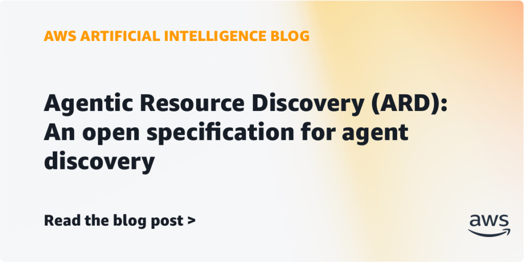 Agentic Resource Discovery (ARD): An open specification for agent discovery