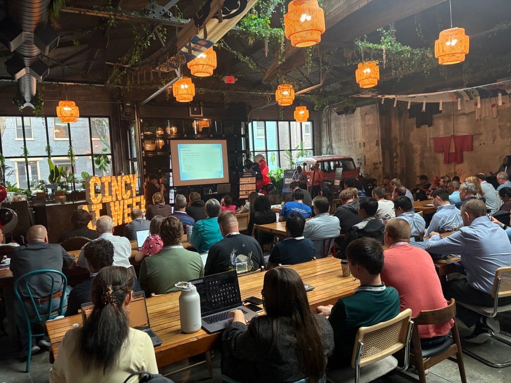 Goshorn presents during Cincy AI Week 2026