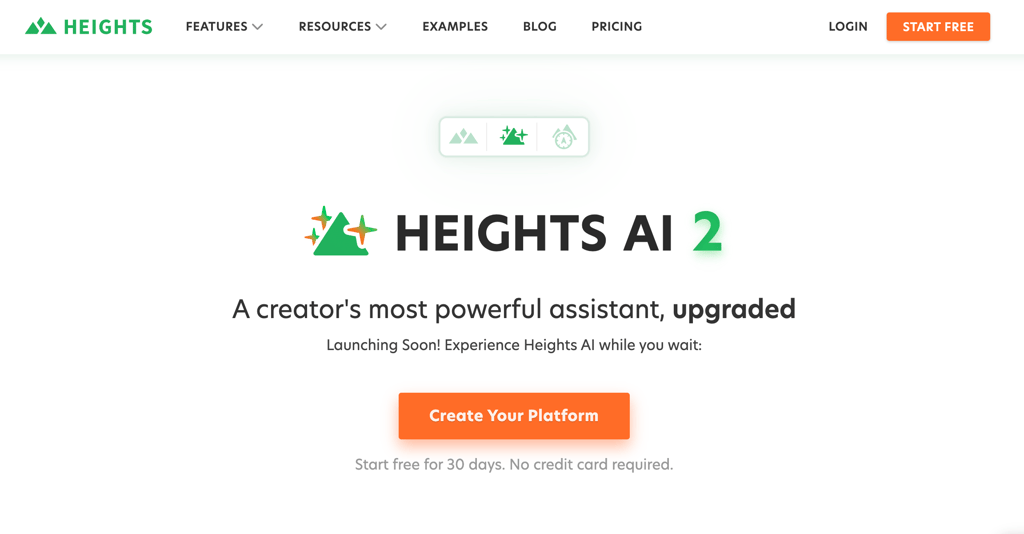 Heights AI homepage